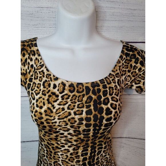 Women's Animal Print Bodysuit XS - Picture 2 of 5